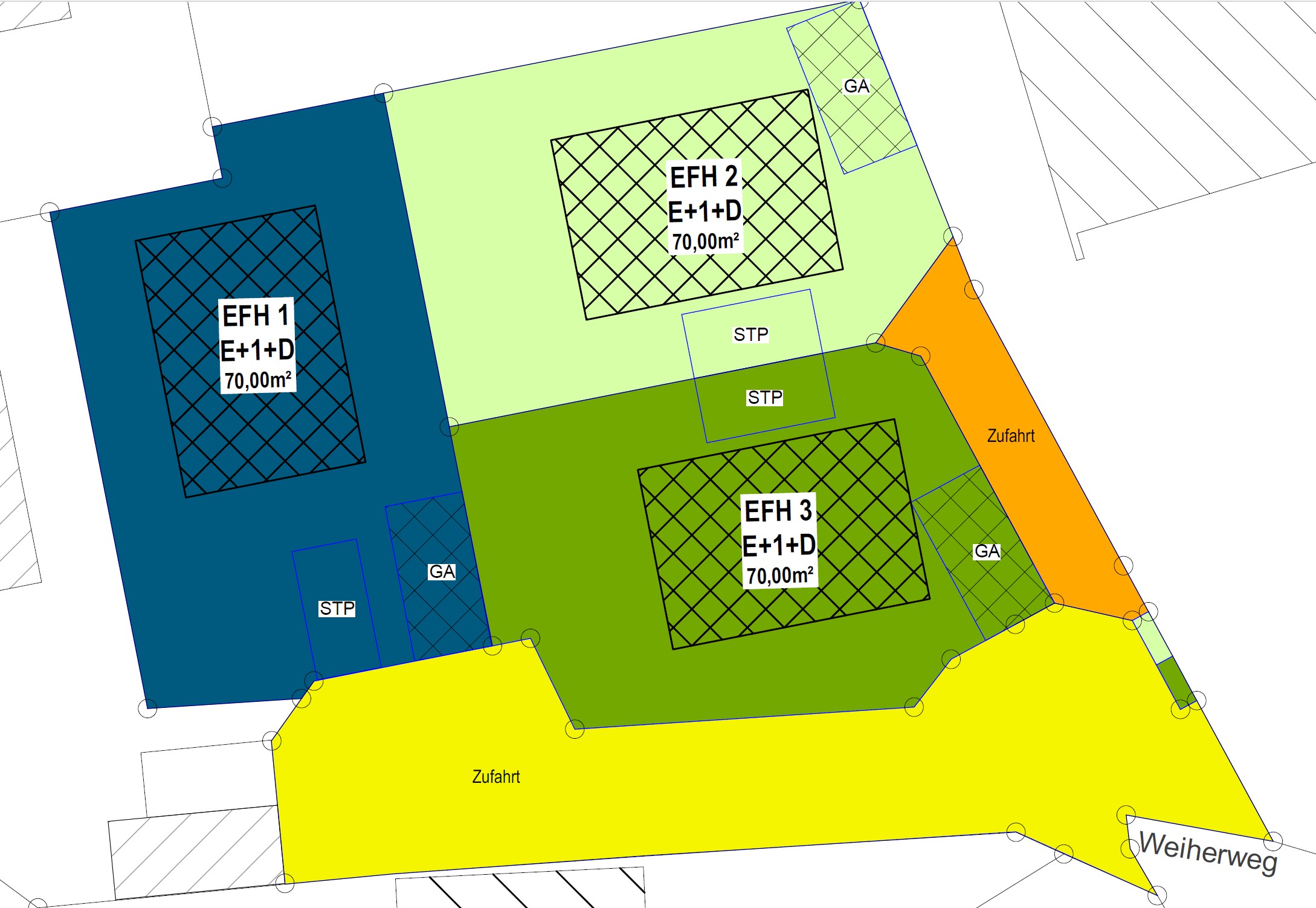 [Planungszeichnung Aufteilungsplan Weiherweg]