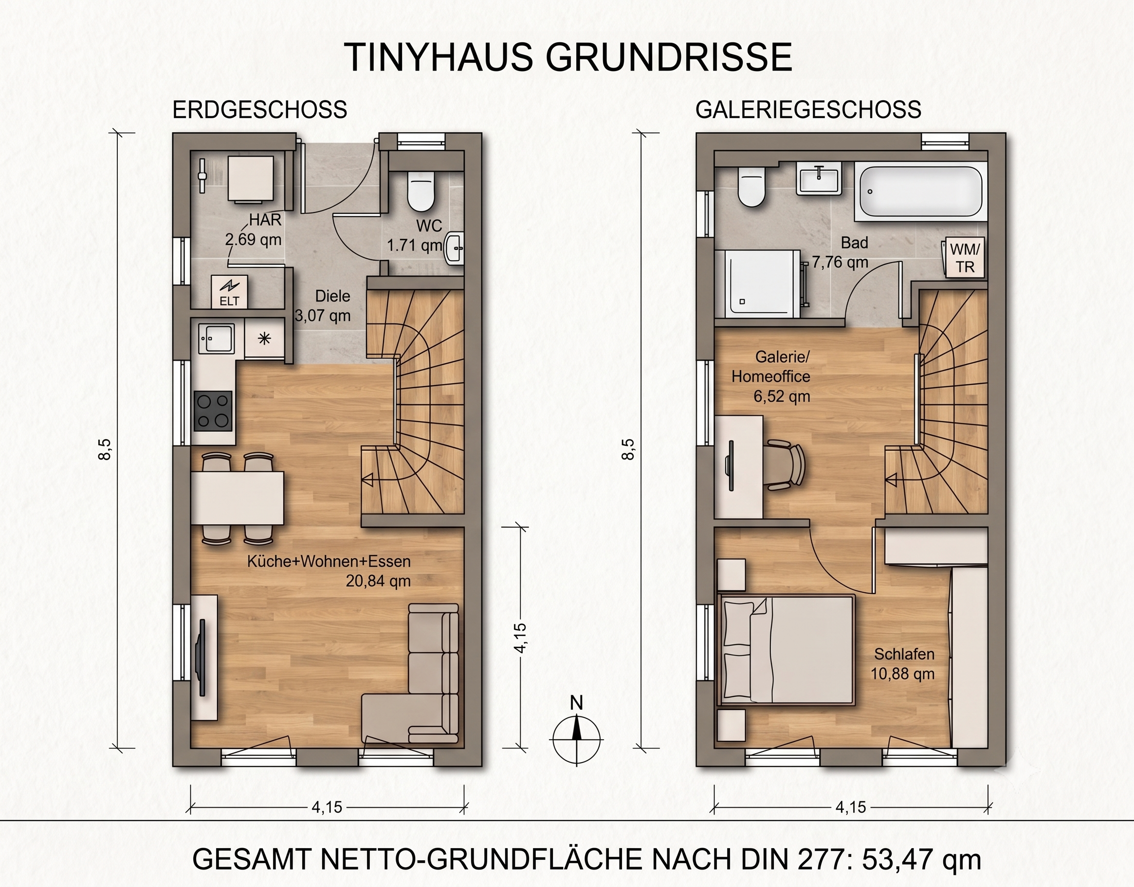 Grundrissvorschlag Tiny House