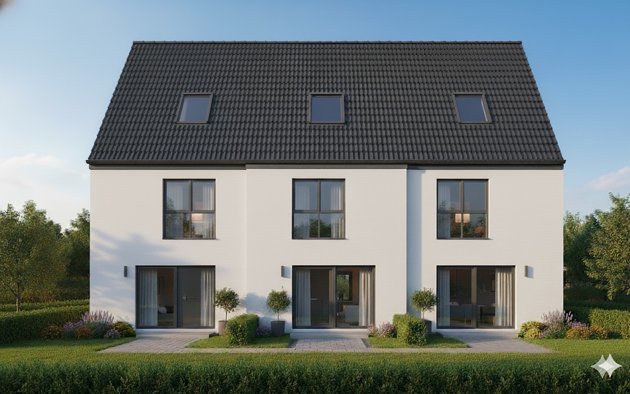 Gartenansicht Satteldach Garten